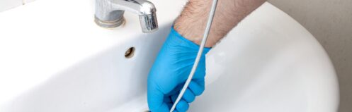 Snaking a bathroom sink